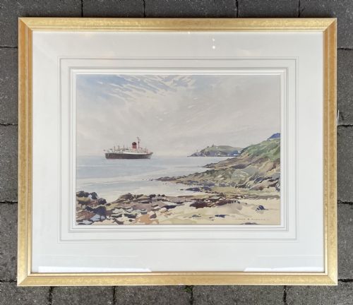 John Hobson Nicholson Watercolour, Douglas Bay, Isle of Man