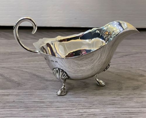 Edwardian Solid Silver Sauce Boat, 1904