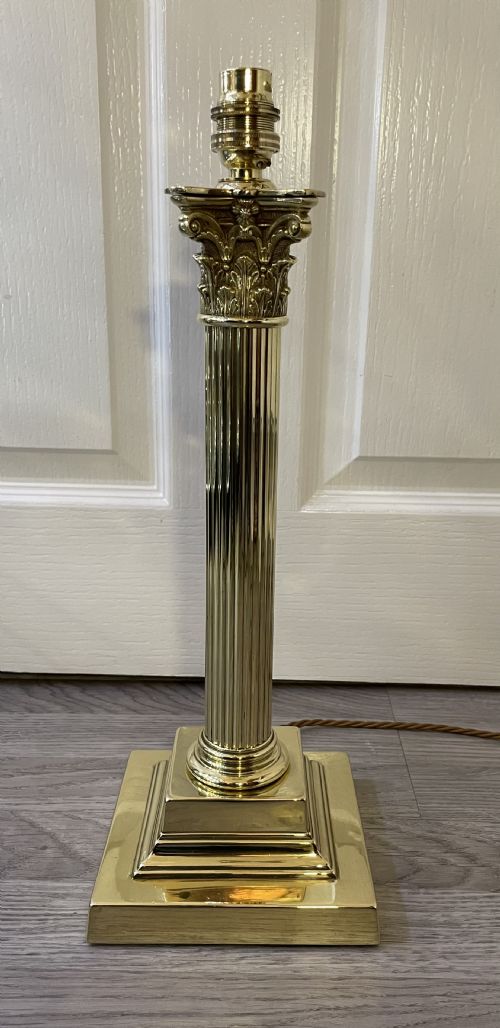 Victorian Brass Corinthian Table Lamp