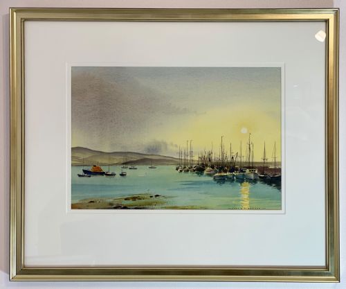 John Hobson Nicholson, Isle of Man Watercolour, Port St Mary
