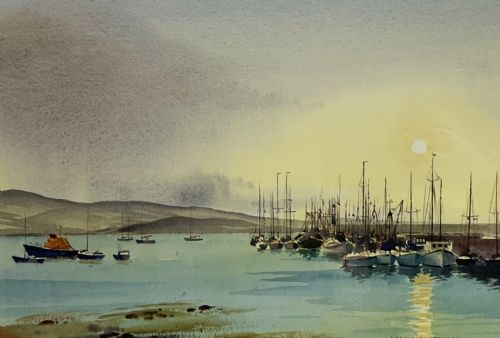fig 1. John Hobson Nicholson, Isle of Man Watercolour, Port St Mary