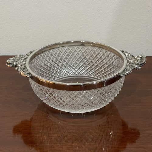 Quality Victorian Silver Mounted Bowl, 1896