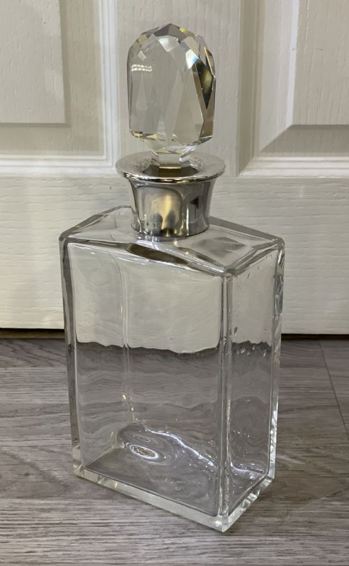 Large Art Deco Silver Mounted Decanter