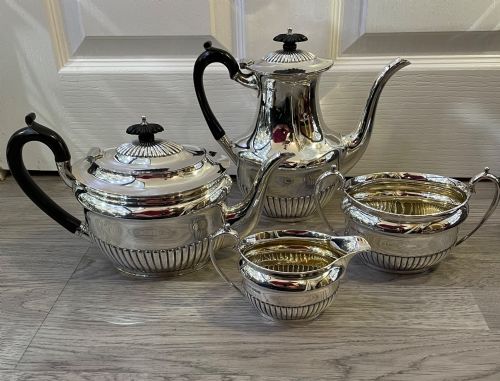 George V Solid Silver Four Piece Tea & Coffee Set