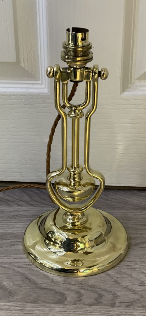 Early 20th Century Brass Gimbal Lamp
