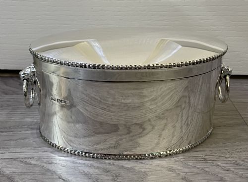 George V Solid Silver Biscuit Box, 1925