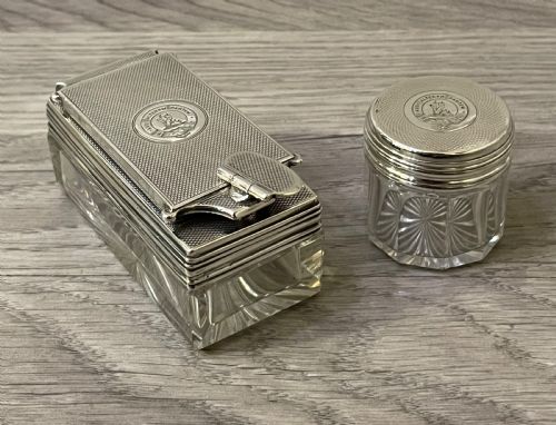 Rare Early Victorian Solid Silver Travelling Inkwell & Nib Box, 1862