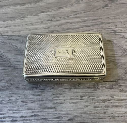 William IV Solid Silver Snuff Box by Edward Edwards