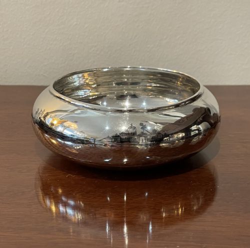 Middle Eastern Silver and Niello Bowl