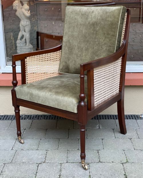 Regency Style Mahogany Bergere Armchair