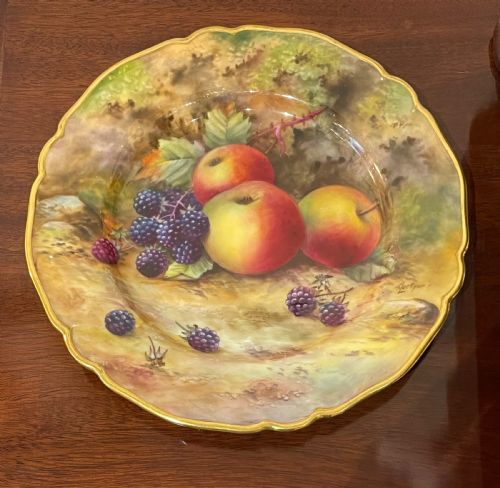 Royal Worcester Hand Painted Plate by Thomas Lockyer