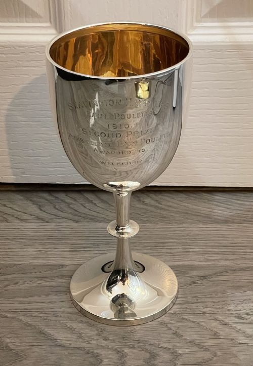 Large Edwardian Solid Silver Goblet