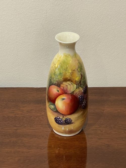 Royal Worcester Hand Painted Vase by Moseley