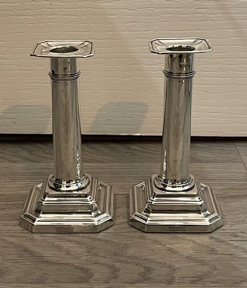 Pair of George V Silver Candlesticks