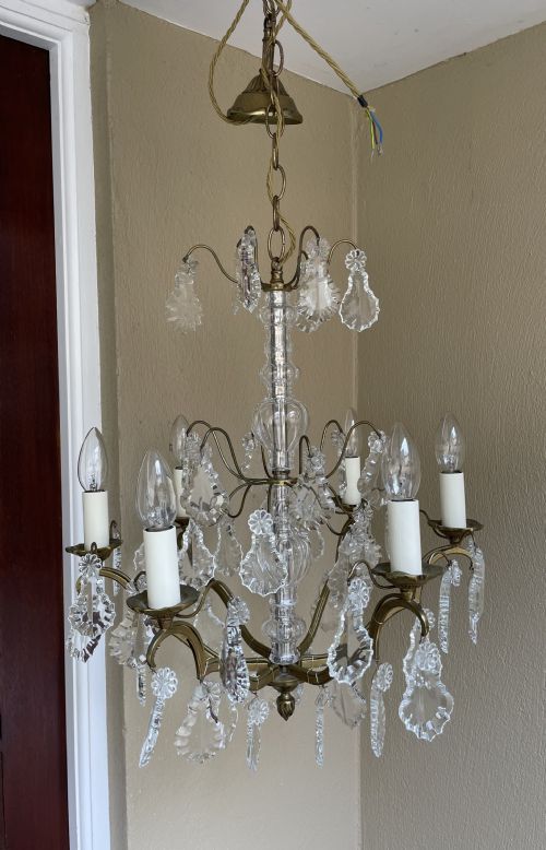 Pretty French Six Light Antique Chandelier