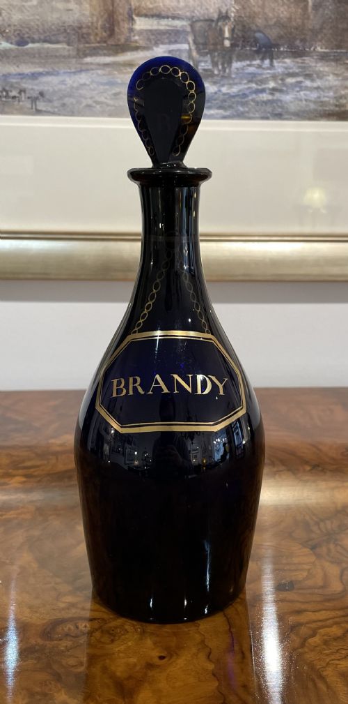 Early 19th Century Bristol Blue Decanter