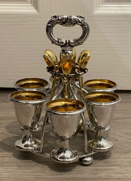 19th Century Old Sheffield Plate Egg Cruet