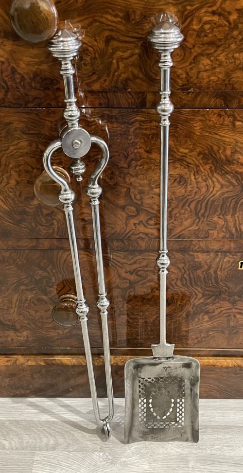 Regency Polished Steel Fire Tools