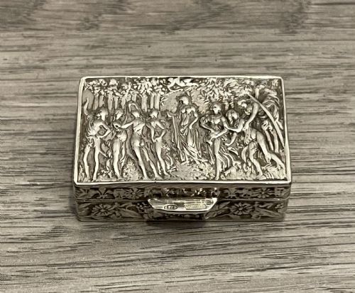 Pretty Solid Silver Pill Box