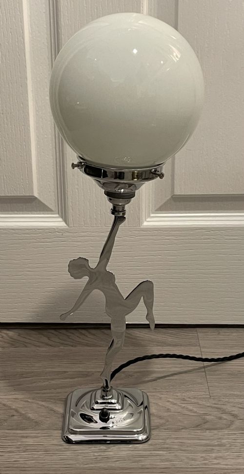 Fabulous Art Deco Chrome Lady Lamp