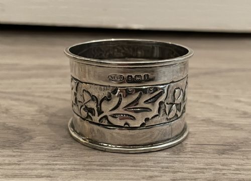 Arts & Crafts Solid Silver Napkin Ring by a E Jones