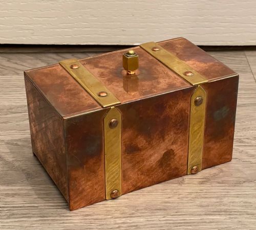 Very Heavy Arts & Crafts Solid Copper Box