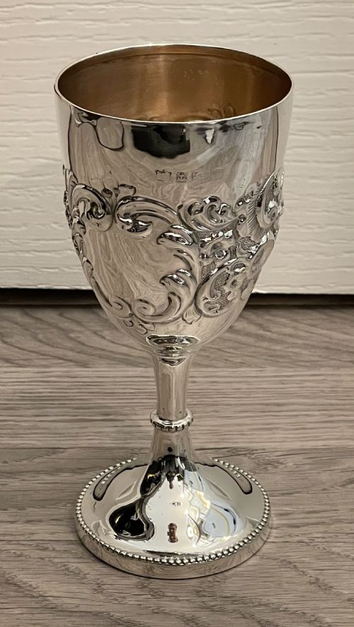Edwardian Solid Silver Goblet, 1908