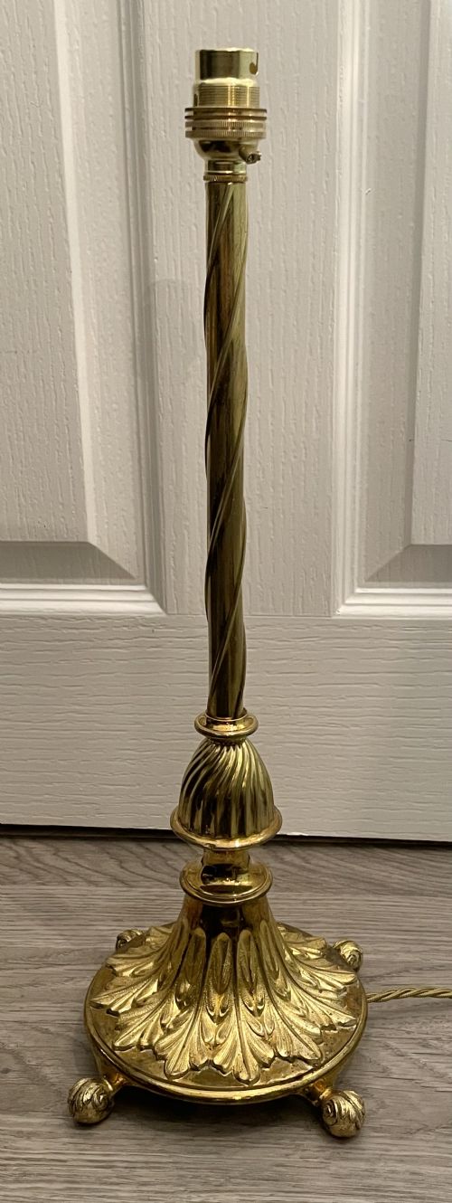 Fantastic Gilt Brass Table Lamp by Osler