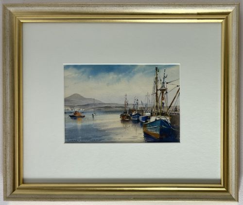 John Hobson Nichsolon Watercolour, Port St Mary, Isle of Man.