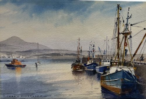 fig 1. John Hobson Nichsolon Watercolour, Port St Mary, Isle of Man.