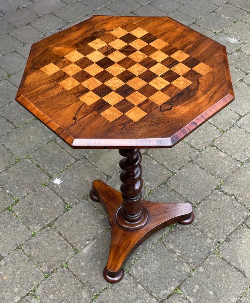 Beautiful Victorian Rosewood Chess Top Table