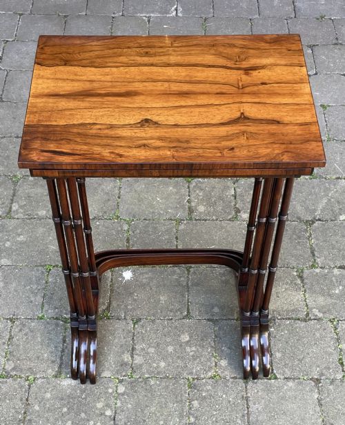 Set of Three Regency Rosewood Nest of Tables