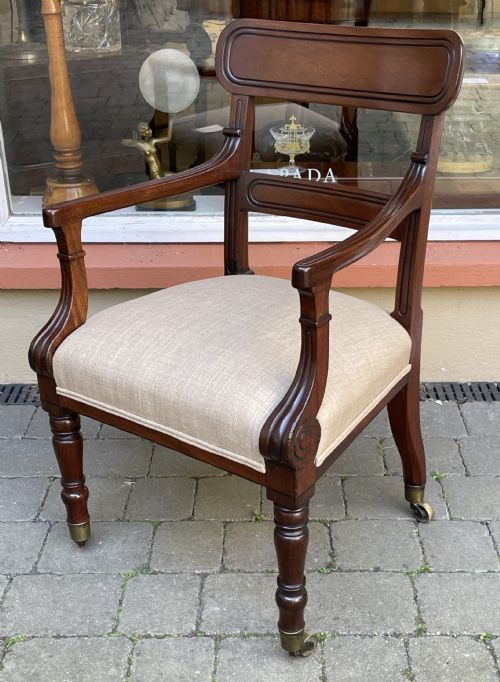William IV Mahogany Desk Chair of Generous Proportions