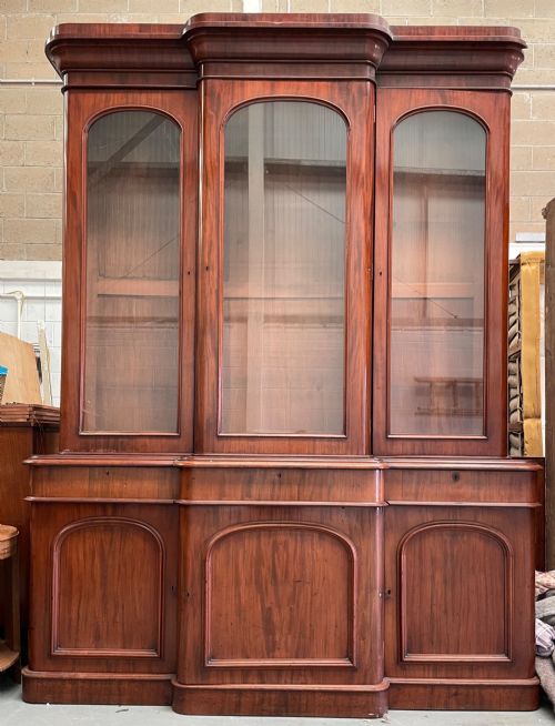 Victorian Breakfront Bookcase