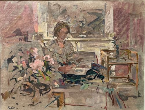 Oil Painting of Interior Scene by Susan Ryder