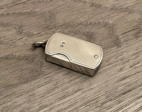 Rare Victorian Silver Fold Out Vesta Case, 1879