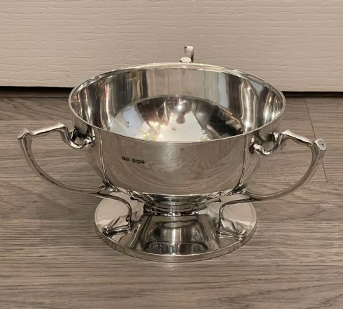 Heavy Art Nouveau Silver Tyg Bowl, 1911