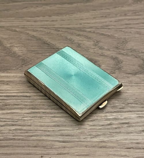 Art Deco Silver & Enamel Match Case, Chester