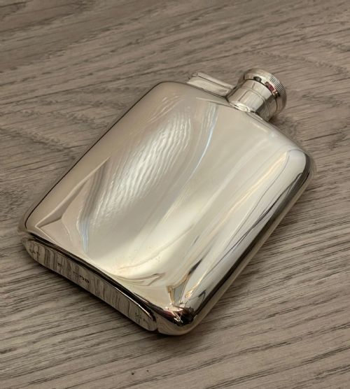 George VI Solid Silver Hip Flask