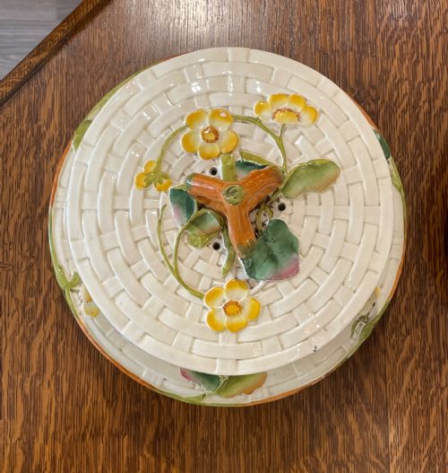 fig 2. Pair Of George Jones Cheese Dishes Domes