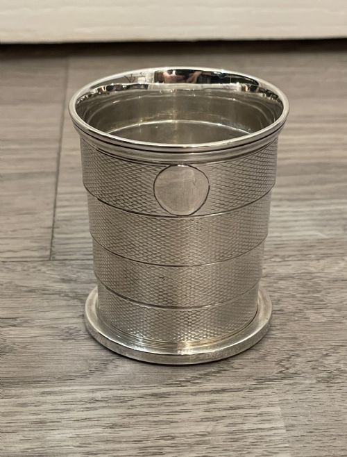 Victorian Silver Plated Collapsible Picnic Beaker by Briggs