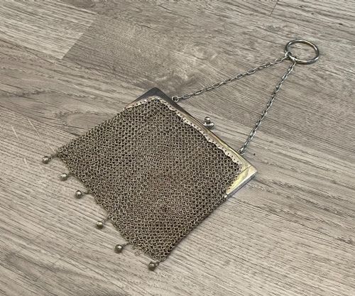 Chinese Silver Chain Mail Purse