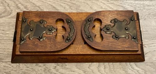 Victorian Oak and Brass Betjemann Bookslide