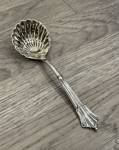 Quality Victorian Albany Pattern Silver Sugar Sifter Spoon
