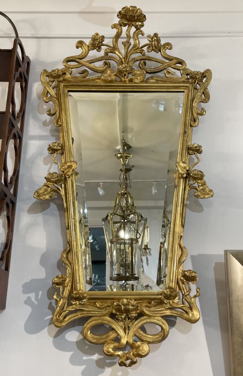 Stunning Art Nouveau Gilded Mirror