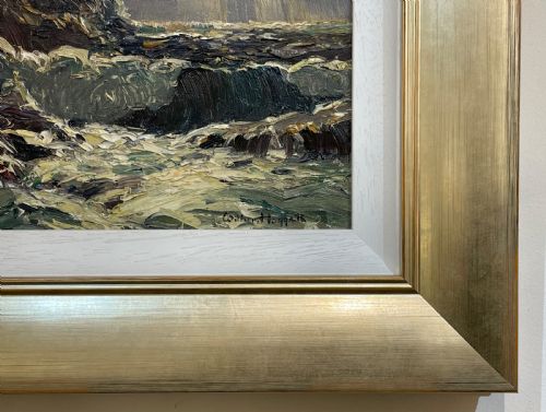 fig 2. William Hoggatt Oil Painting, The Seventh Wave, Isle of Man
