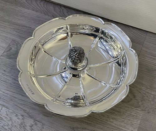 Large Solid Silver Centrepiece Fruit Bowl by Walker & Hall