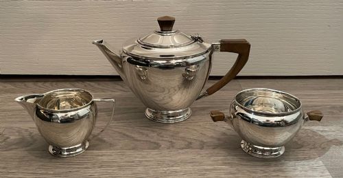 Art Deco Solid Silver Tea Set, 1932