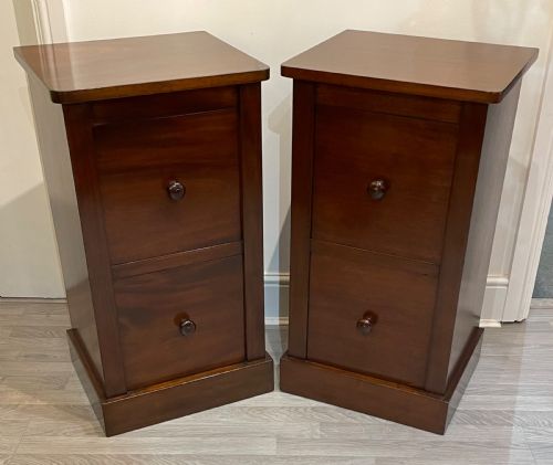 Pair of Regency Mahogany Bedside Cabinets by Holland and Sons