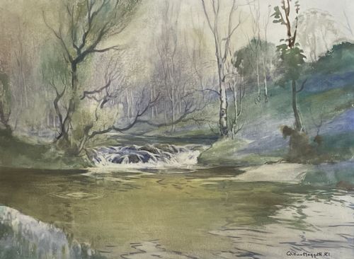 fig 1. Landscape Watercolour by William Hoggatt, Isle of Man